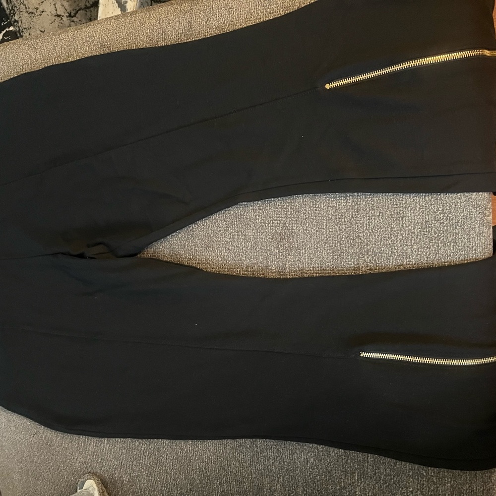 Investments Black Jacket with Gold Zipper Accents
